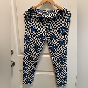 Butterfly/checkered leggings